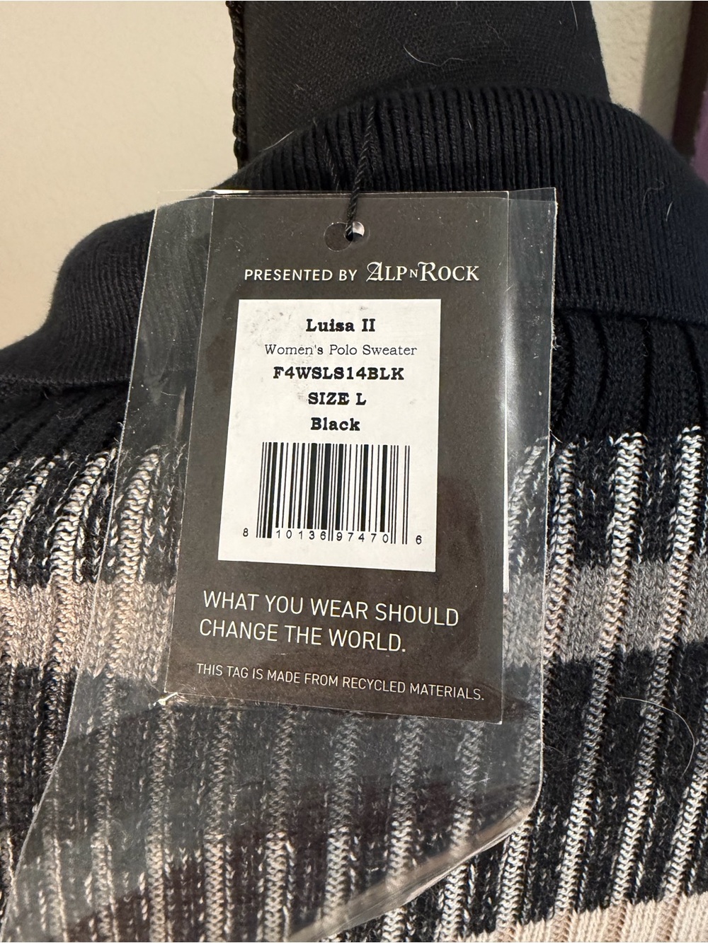 Alp N Rock Luisa Polo Sweater Black Large - Picture 4 of 6